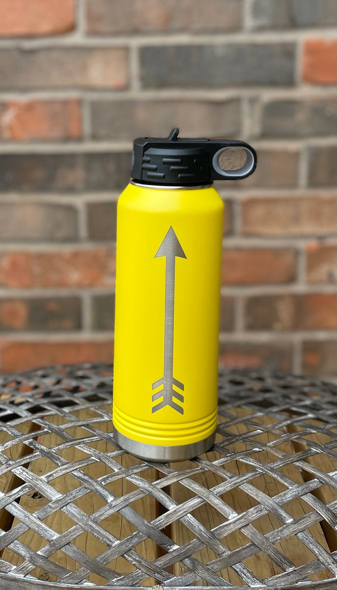 Engraved 20oz Thermal Bottle With Push Button Lid, Custom Colors