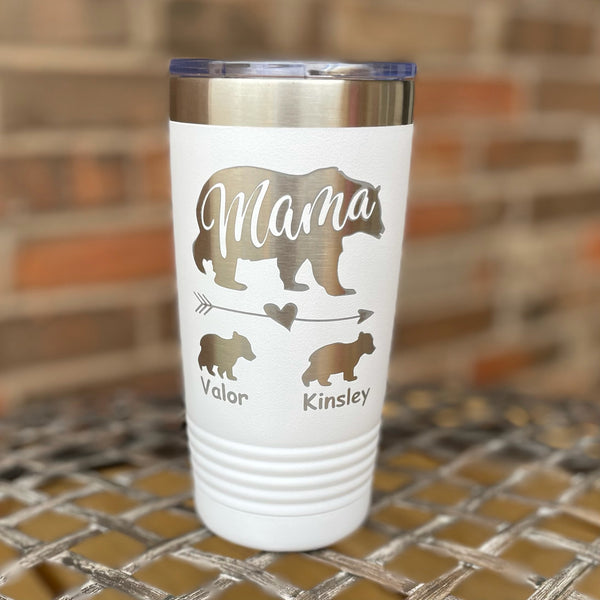 Mama Bear with Cubs Custom Engraved Polar Camel Tumbler – Sunny Box
