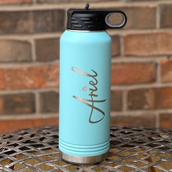 Personalized Water Bottle w/Straw Lid, 32 oz
